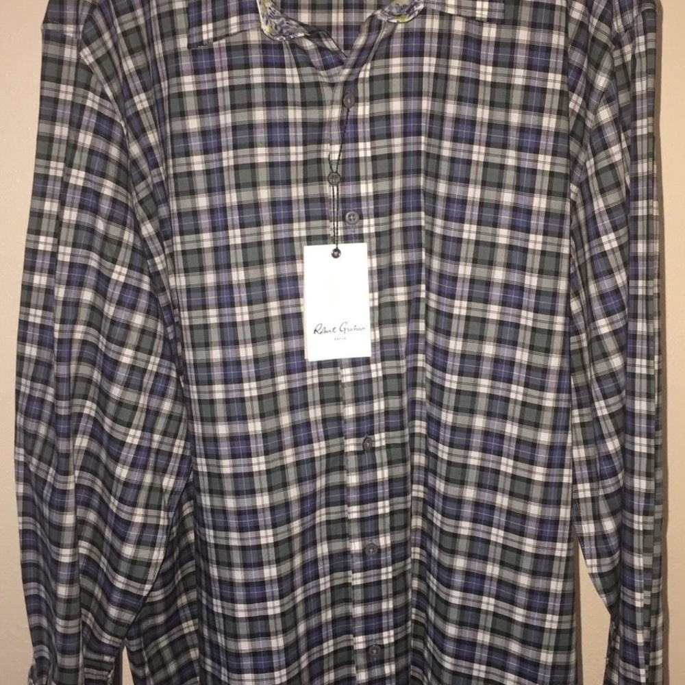 NWT Robert Graham Plaid Button Down Sz 3XL
